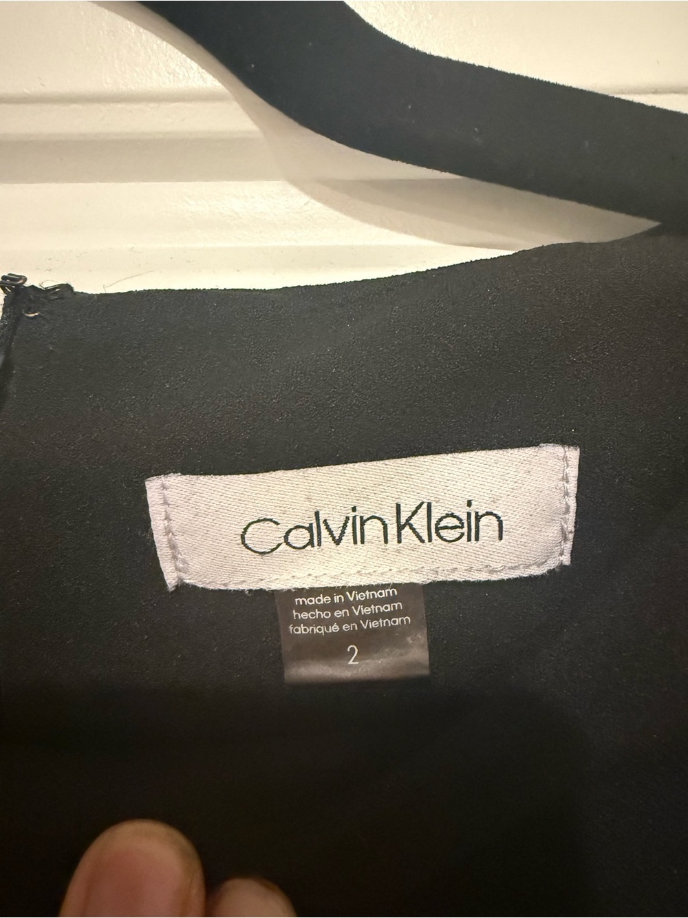 Calvin Klein Black Dress Bell Sleeves Sz 2 NWOT - Picture 2 of 4